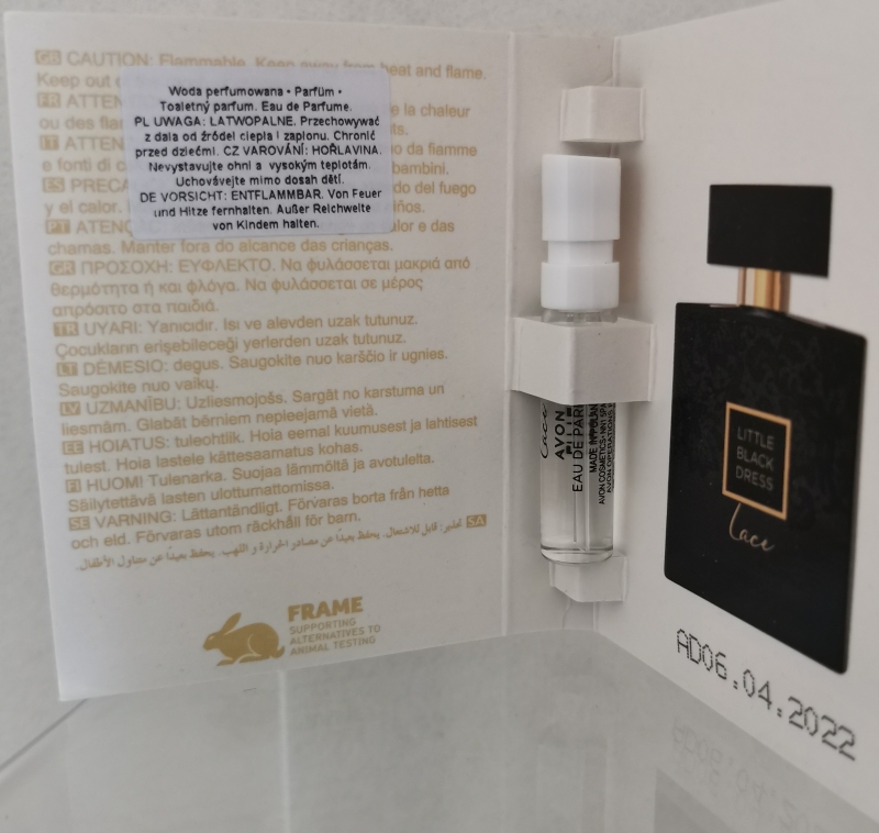 AVON Little Lace Dress EdT /Karte mit Sprühprobe